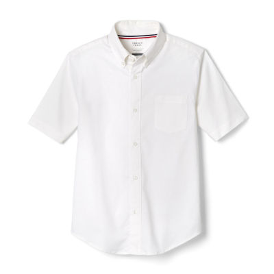 French Toast Little & Big Boys Button Down Collar Short Sleeve Wrinkle Resistant Dress Shirt