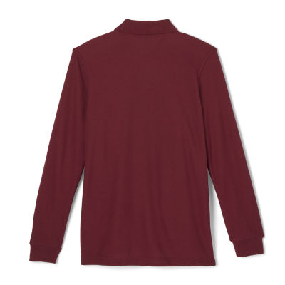 French Toast Little & Big Kid Boys Long Sleeve Boxy Fit Polo Shirt