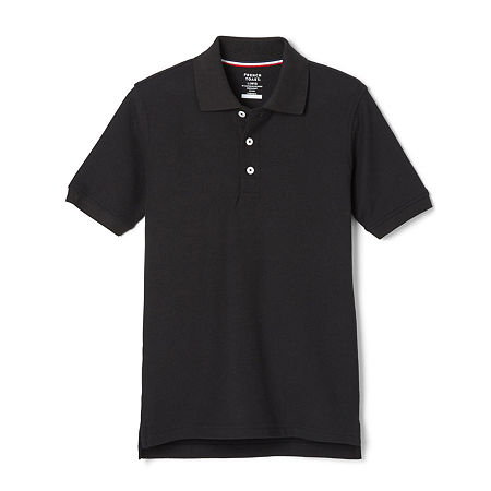 French Toast Little & Big Boys Short Sleeve Polo Shirt, Small, Black