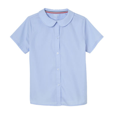 French Toast Little & Big Girls Short Sleeve Button-Down Shirt