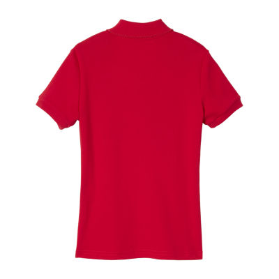 French Toast Big Kid Girls Short Sleeve Slim Fit Stretch Fabric Plus Polo Shirt