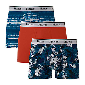 Buy Men's Set of 3 - Hanes Checked Boxers with Elasticated Waistband Online