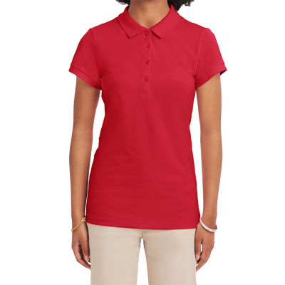 IZOD Juniors Womens Short Sleeve Polo Shirt, Color: Red - JCPenney