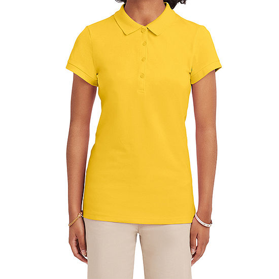 IZOD Juniors Womens Short Sleeve Polo Shirt