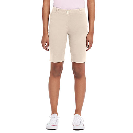  IZOD Womens Mid Rise Bermuda Short-Juniors