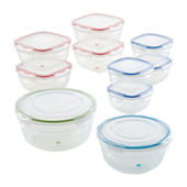 Vremi Keep It Glassy 18-Piece Glass Food Storage Container & Lid Set 