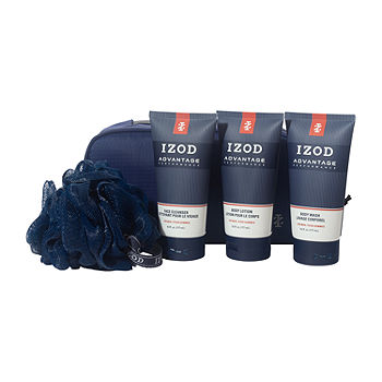 Athletic 4 Pc Travel Size Skin Care Kit - Bag, Body Wash, Lotion & Sponge  IZOD