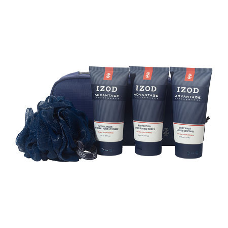 IZOD Advantage 5 Pc Travel Dopp Bag Travel Toiletry Set, One Size, Blue