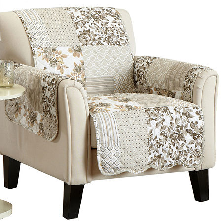 Linery Patchwork Chair Protector In Sand