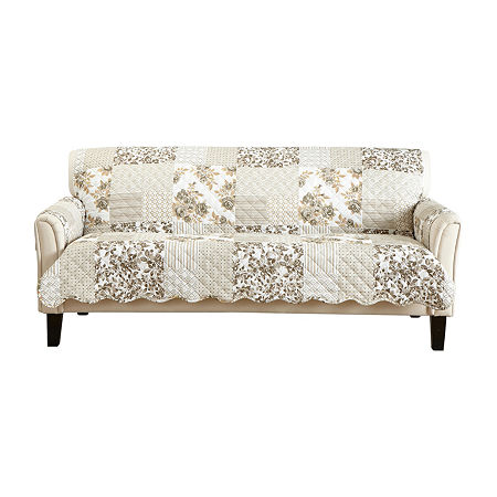 Linery Patchwork Sofa Protector In Sand
