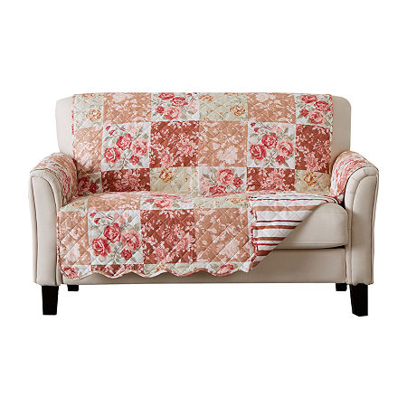 Linery Floral Loveseat Protectors, One Size, Pink