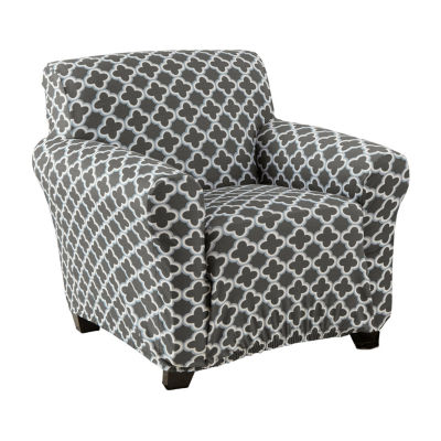Linery Stretch Printed Armchair Slipcover One Size Gray 24$