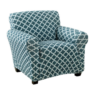 Linery Stretch Printed Armchair Slipcover One Size Blue 29$