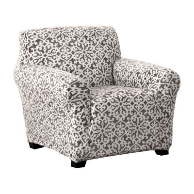 Linery Stretch Velvet-Plush Armchair Slipcover One Size Gray 24$