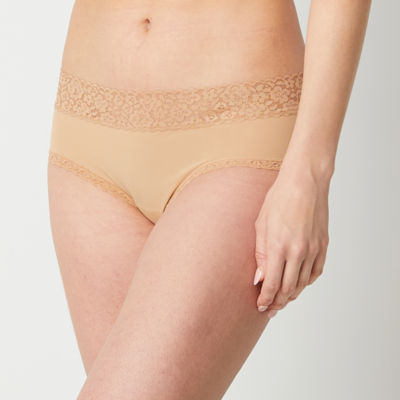 Ambrielle Everyday High Cut With Lace Trim Panty