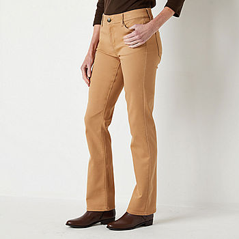 Mid-Rise Boot-Cut Khakis for Women