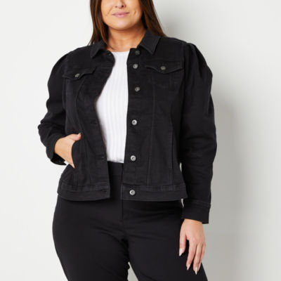 Jcpenney black denim jacket sale