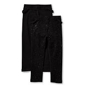 Okie Dokie Baby Girls Fleece Lined Leggings, Color: Black Hotmelt - JCPenney