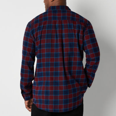 St. John's Bay Big and Tall Mens Classic Fit Long Sleeve Flannel Shirt