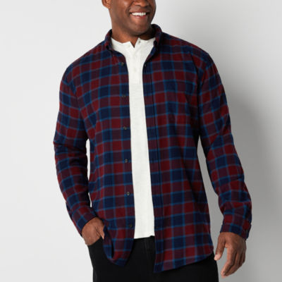 St. John's Bay Big and Tall Mens Classic Fit Long Sleeve Flannel Shirt