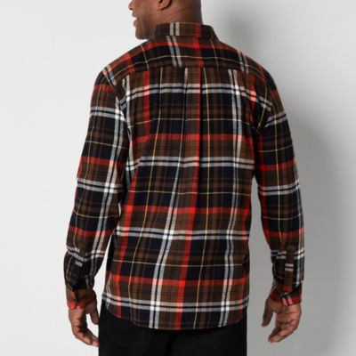 St. John's Bay Mens Long Sleeve Classic Fit Big and Tall Flannel Shirt