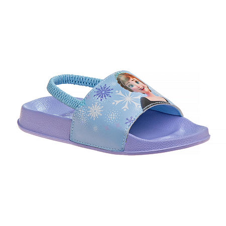 Disney Little & Big Girls Frozen Slide Sandals, 5-6, Purple
