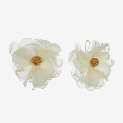 Bijoux Bar Gold Tone Flower Drop Earrings