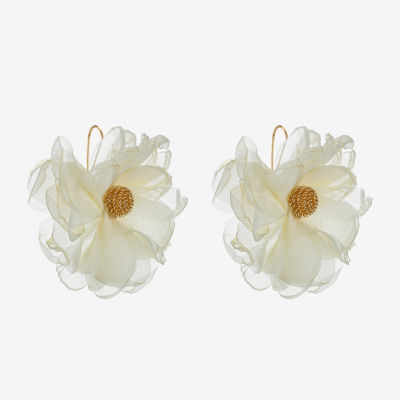 Bijoux Bar Gold Tone Flower Drop Earrings