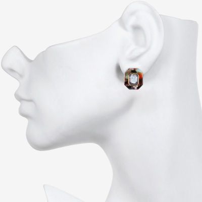 Bijoux Bar Delicates Gold Tone Glass 15.5mm Stud Earrings