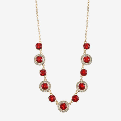 Monet Jewelry Womens Multi Color 17 Inch Collar Necklace