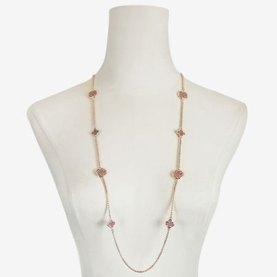 Monet Jewelry Rose Tone Strand Necklace