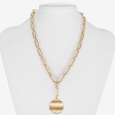 Liz Claiborne Womens Round Y Necklace