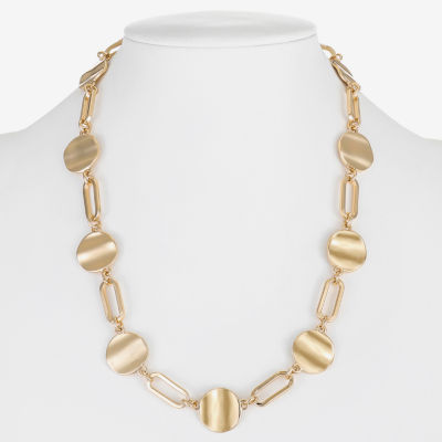 Liz Claiborne Hammered Womens 17 Inch Collar Necklace
