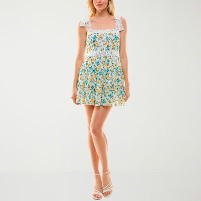 B. Smart Juniors Sleeveless Floral Fit + Flare Dress