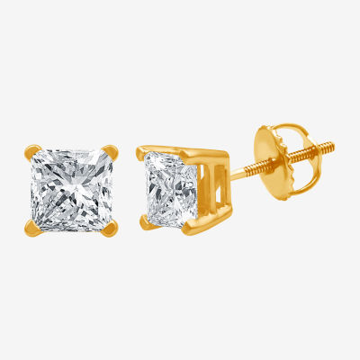 2 CT. T.W. Lab Grown White Diamond 10K Gold Stud Earrings