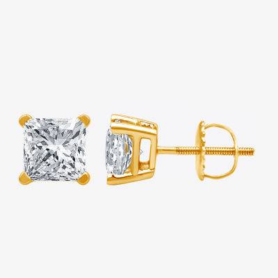 2 CT. T.W. Lab Grown White Diamond 10K Gold Stud Earrings