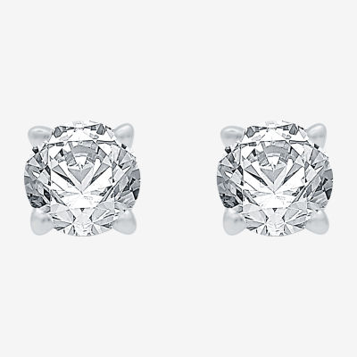 Everstar (G / Vs2) 1 CT. T.W. Lab Grown White Diamond 14K Gold 5.2mm Round Stud Earrings