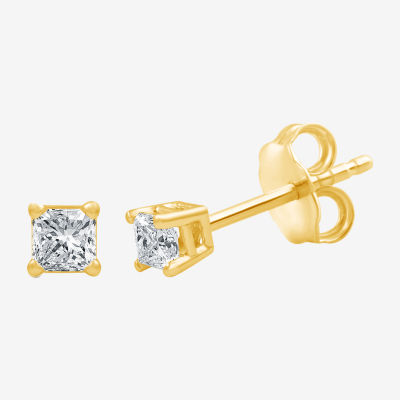 Deluxe Collection 1/4 CT.T.W. Natural Diamond 14K Gold 3.4mm Stud Earrings