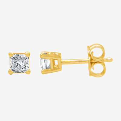 Deluxe Collection 1/4 CT.T.W. Natural Diamond 14K Gold 3.4mm Stud Earrings