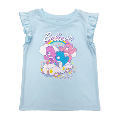 Toddler Girls Crew Neck Sleeveless Care Bears T-Shirt
