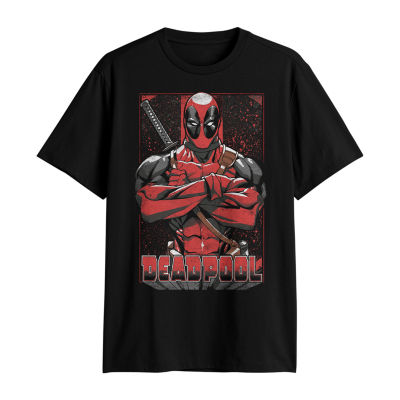 Mens Short Sleeve Deadpool Graphic T-Shirt, Color: Black - JCPenney