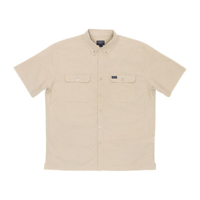 Smiths Workwear Quick Dry Performance Mens Short Sleeve Regular Fit Big and Tall Button-Down Shirt