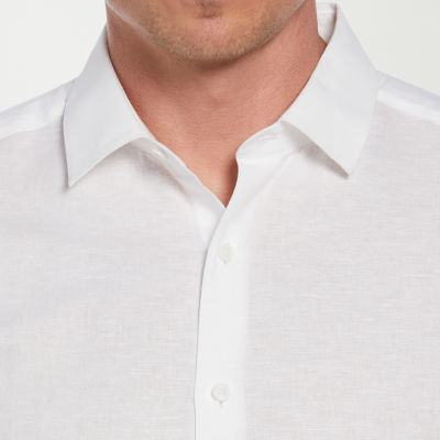 Cubavera Mens Regular Fit Short Sleeve Button-Down Shirt