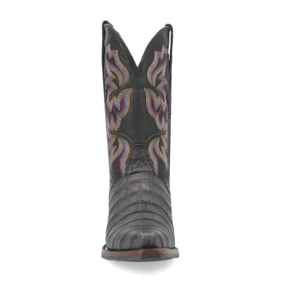 Dingo Mens Gator Block Heel Cowboy Boots