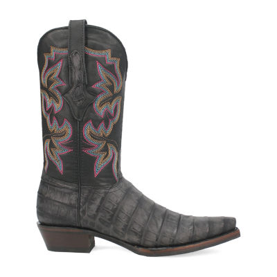 Dingo Mens Gator Block Heel Cowboy Boots