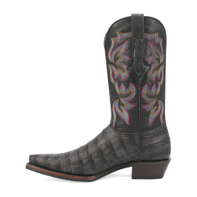 Dingo Mens Gator Block Heel Cowboy Boots