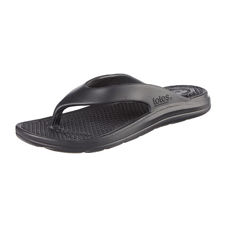 Totes Mens Ara Thong Slide Sandals, 11 Medium, Black