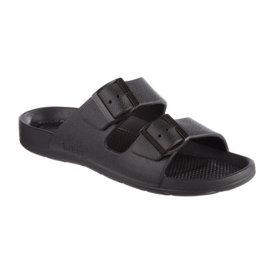 Totes Mens Double Buckle Slide Sandals