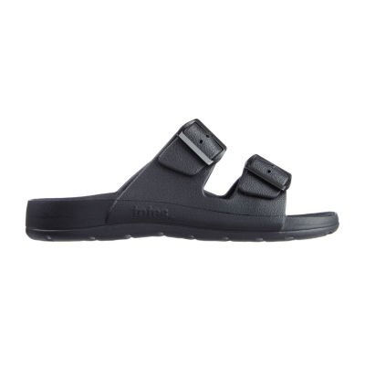 Totes Mens Double Buckle Slide Sandals