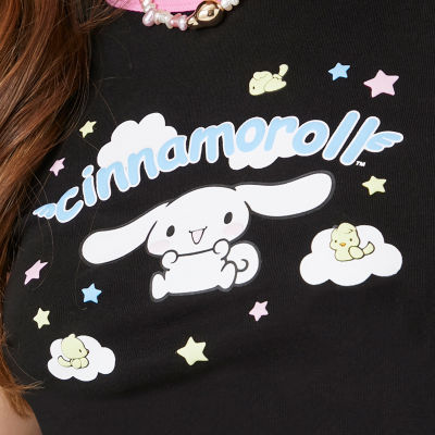 Forever 21 Cinnamoroll Hello Kitty Graphic Baby Tee Womens Crew Neck Short Sleeve Juniors